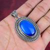 Blue Cat's Eye Handmade Jewelry, 925 Solid Sterling Silver Pendant Jewelry Decent Design Jewelry Gift For Her