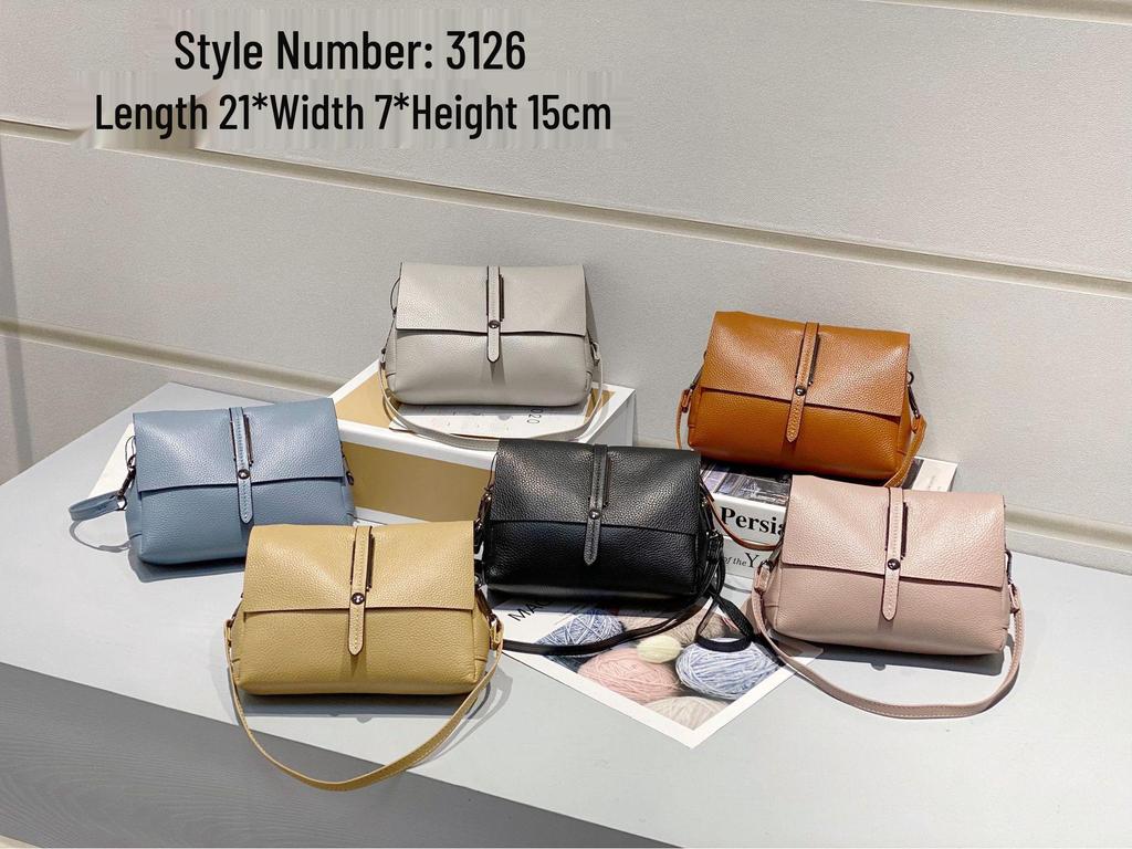 Sac à Bandoulière en Cuir Véritable Style Coréen pour Femme - Sac Décontracté en Cuir de Vache Grande Capacité