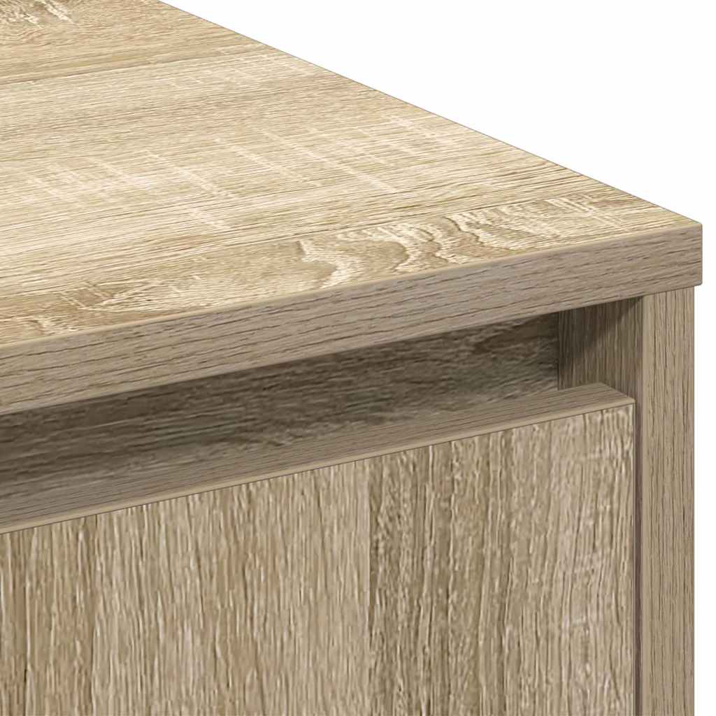 LED Sideboard in Sonoma Oak 71 x 34.5 x 75 cm engineered wood