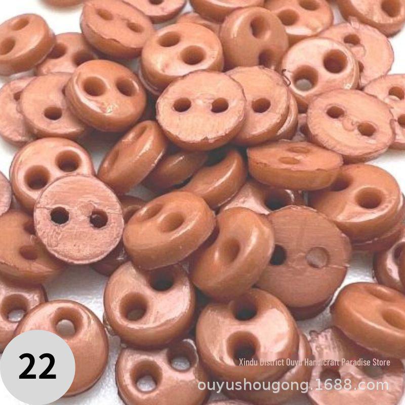 4mm Doppelaugen-Kunststoffschnalle mit Kantenknopf für DIY Filzpuppen-Zubehör