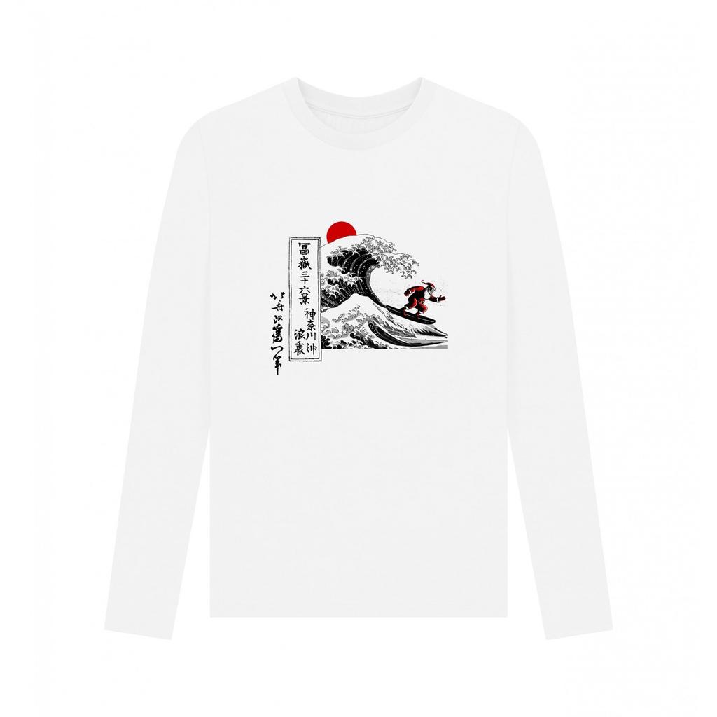 Apoh Unisex Adult Santa Great Wave Hokusai T-Shirt