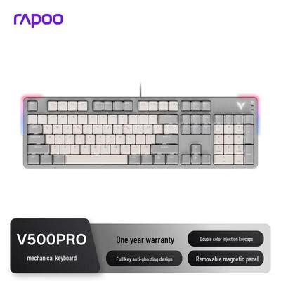 Rapoo V500PRO 104-klawiszowa przewodowa mechaniczna klawiatura gamingowa z podświetleniem