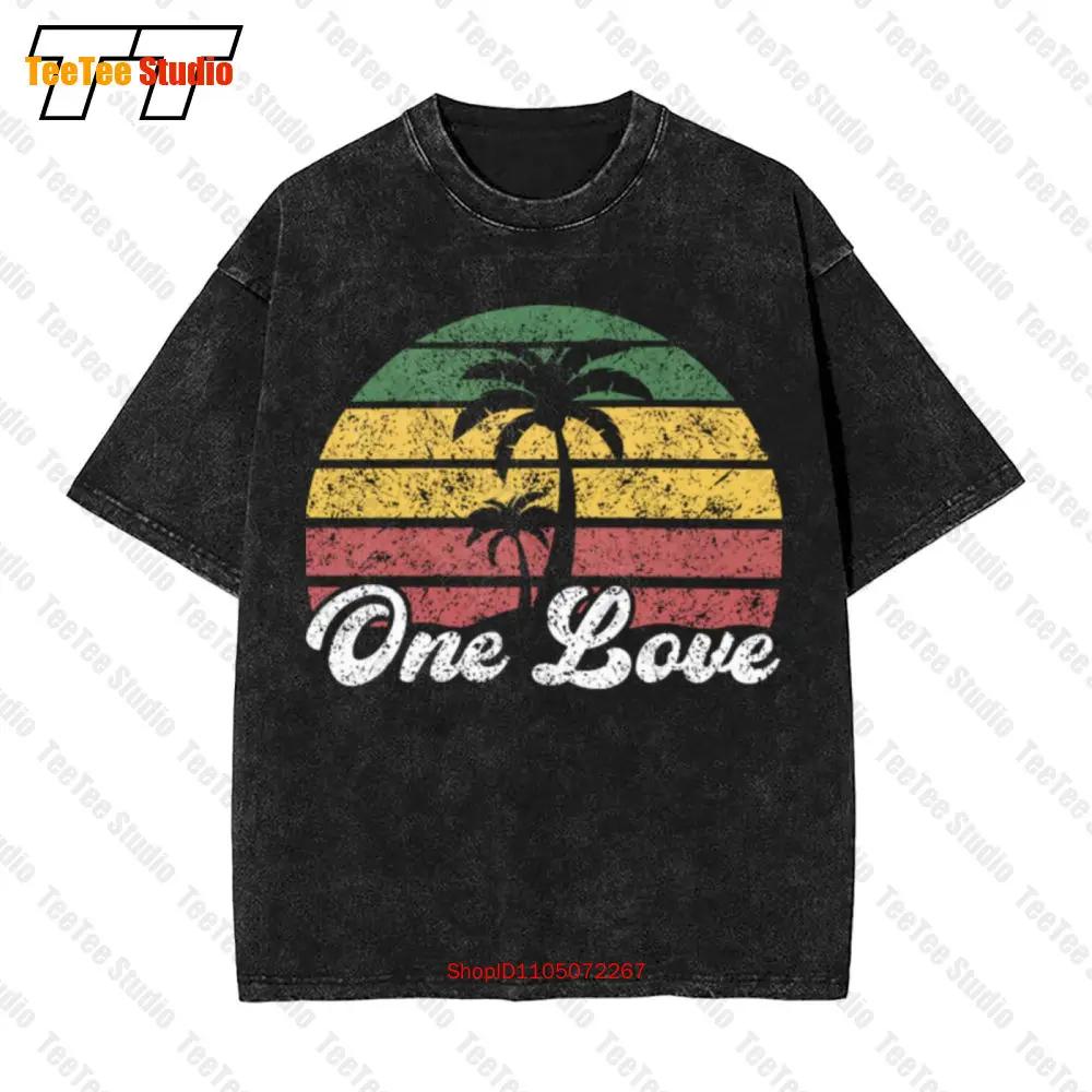 New Limited Jamaica One Love Reggae Caribbean Music Rasta Rastafari Men Vintage Oversized TShirt G S