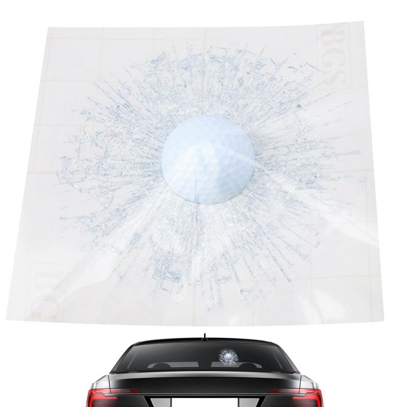 Break Glass Car Window Sticker 3D Tricky Simulation Ball Hits Sticker For Cars Peel & Stick Vinyl Decal Waterproof Car Sticker