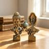 1/3Pcs Brass Silent Buddhism Statue Desktop Ornament Vintage Buddhism Decoration Pocket Figure Home Office Decor
