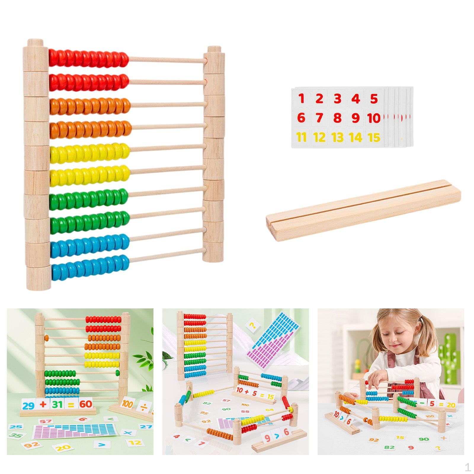 Wooden Abacus for Kids Math Frame Developmental Educational Counting Toy