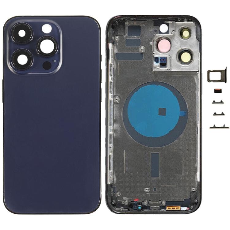 For iPhone 14 Pro Max Back Battery Housing Cover+Middle Plate Frame+Side Buttons Replacement (EU Version)