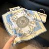 New silk scarf women's fashion versatile high-end small square scarf Korean version neck protection scarf spring and autumn retro scarf binding bag