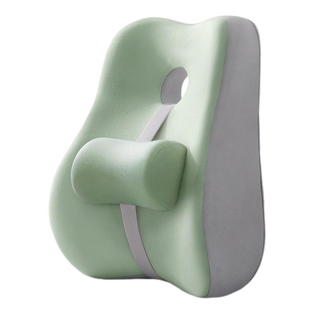 Lumbar Support Cushion Memory Foam Back Support Chair Lumbar Cushion with Adjustable Slider for Office Chair Computer Desk Chair