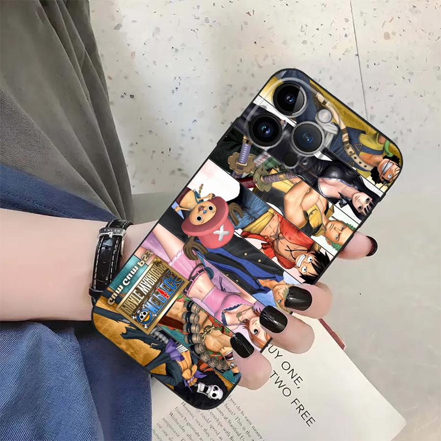 Pirate King Luffy Joba Case for iPhone XS Max 15 16 14 Plus XR 13 12 11 17 Pro Max 7 8 17Air Black Soft Phone Cover