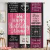 2pcs,2D Plane Printing Curtains&Window Treatment Birthday Quilt Versatile Polyester Fabric (without Rod) Outdoor Decorations for