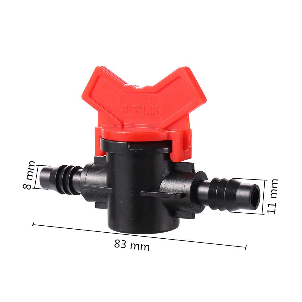 Pipe Valve Water Controller Bypass Valve Garden Tap Connector 1/4'' 3/8'' 1/2'' 5/8'' 3/4'' Tube Drip Irrigation Joint 1/10Pcs
