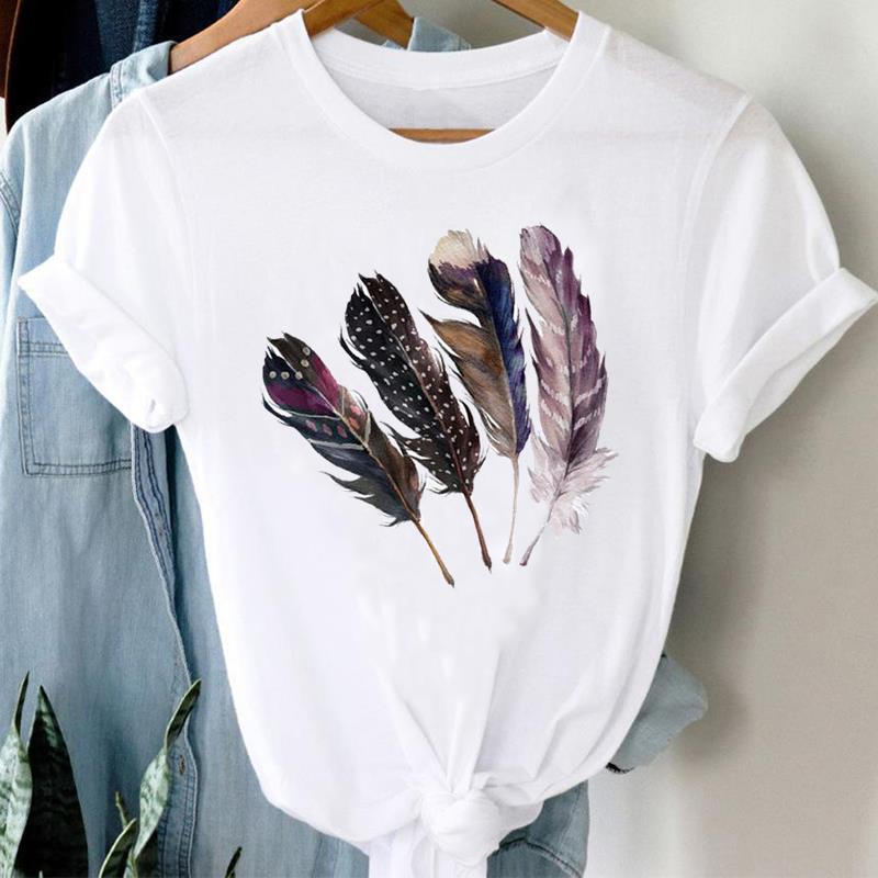 (Europäische Größe)  90er Jahre Damen Print Kaffee Liebe Stil Niedliche Dame T-Shirt Oberteil Kleidung Lässig Kurzarm Mode T-Shirt Damen Grafik T-Shirt