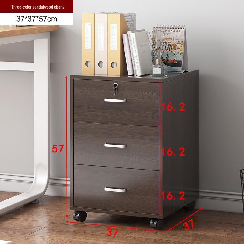 Office Mobile Filing Cabinet with Lock, Wheels, and Drawers