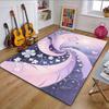 Fairy Dream Feathers and Stars Patterned Carpet, Non Slip Mat Suitable for Living Room and Bedroom Sofas