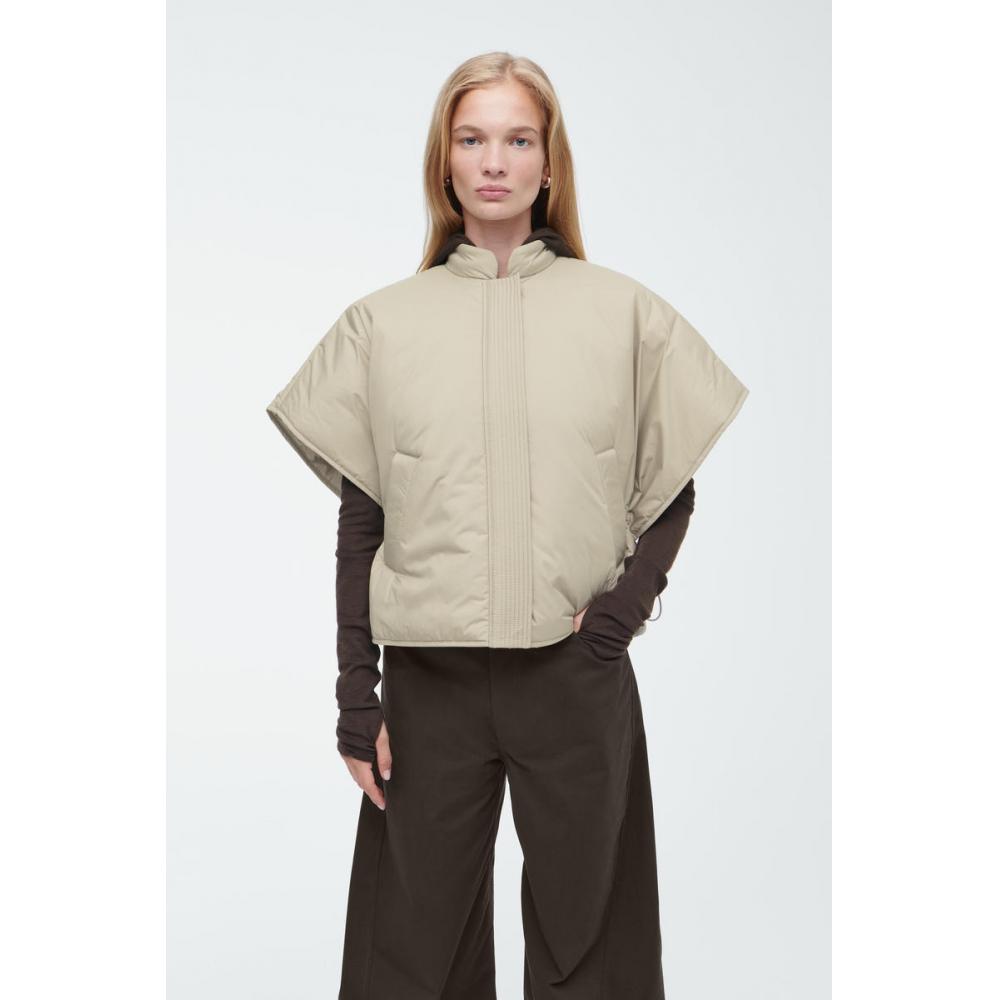 

Укороченный стеганый гибридный жилет COS Japan beige/XSS