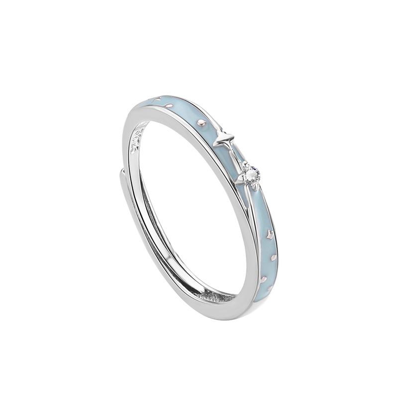 Luminous Butterfly Couple Ring, Versatile Temperament for Men and Women, Daily Niche Design, Fashionable Opening Design