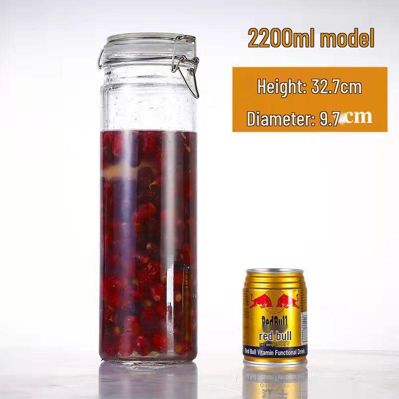 Food-Grade Glass Storage Jar for Nuts, Grains, Wine, Tea, and Honey