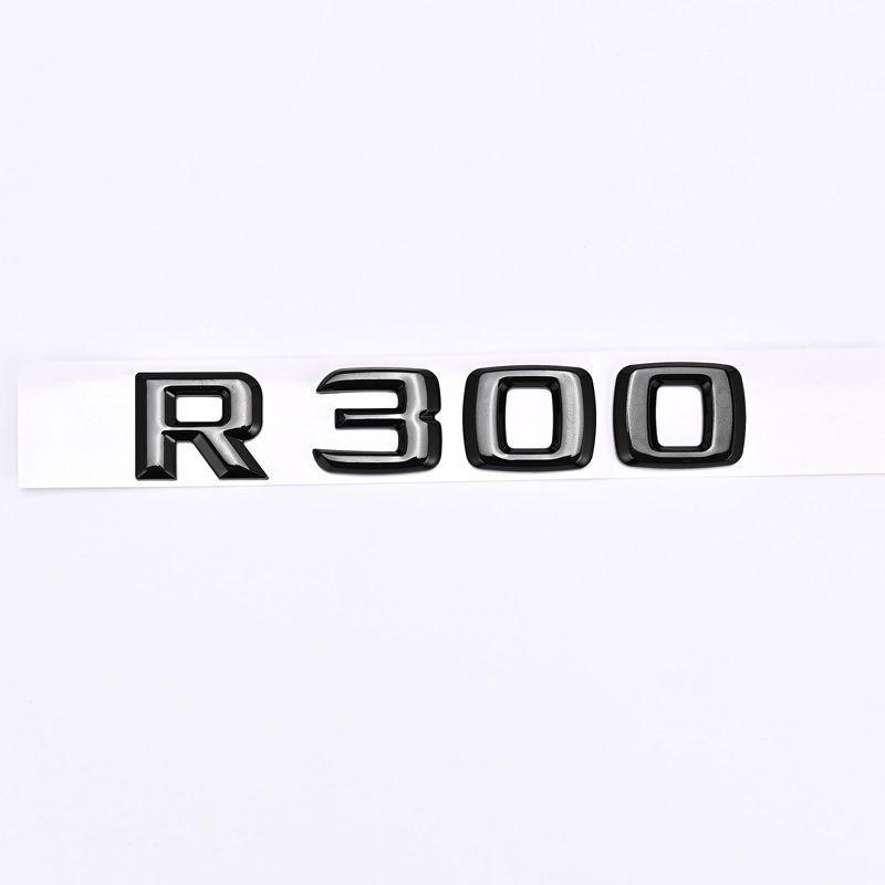 Suitable for Mercedes R300-R500: car stickers, emblems, word marks, modification, rear tail logos, and displacement marks.