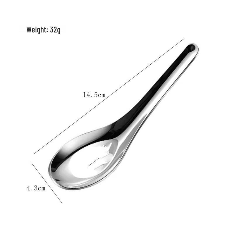 ZISIZ Chinese Style Flat-Bottom Spoons