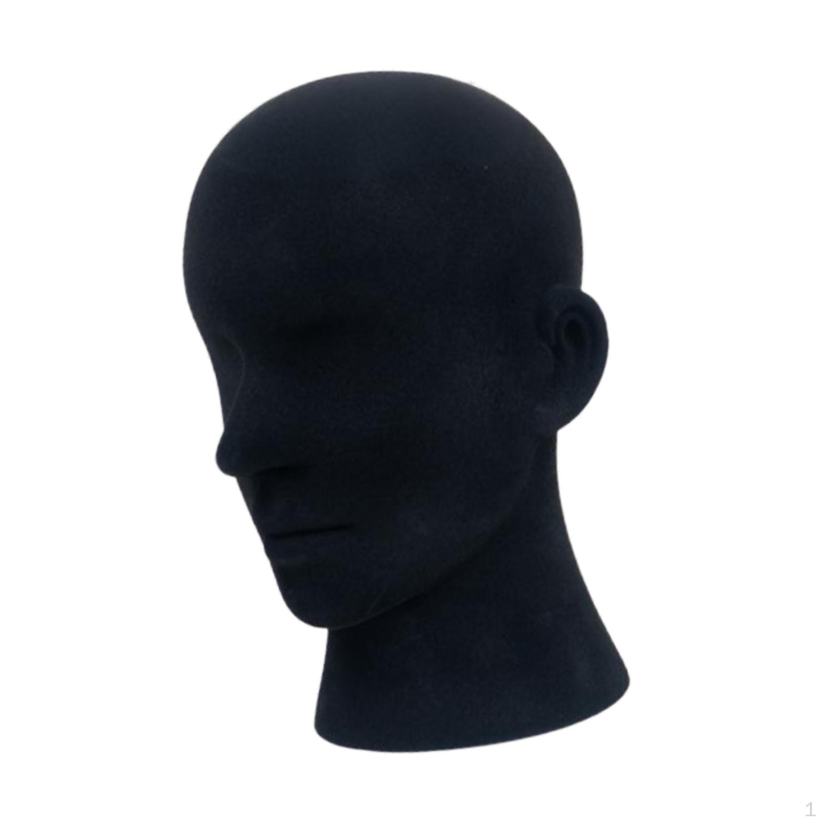 

Mannequin Head Stand Holder Multifunctional Manikin Hat Display for Home Barber Shop Retail чёрный