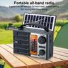 Portable AM FM SW Radio with LED Flashlight & BT Speaker Solar Charging Emergency Radio Full Band Radio Receiver for Outdoor