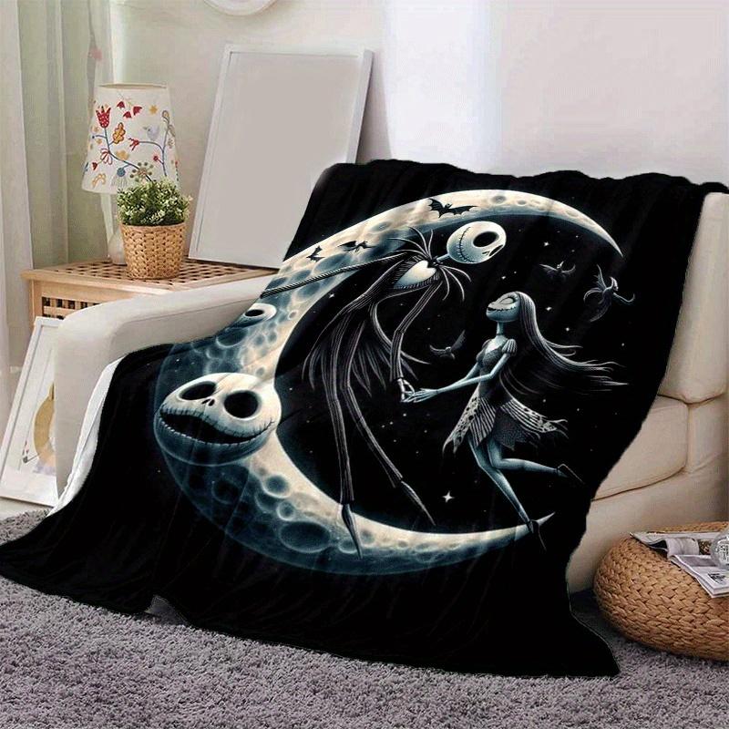1pc The Nightmare Before Christmas Printing Blanket - Soft, All-Season Throw for Living Room, Bedroom,Personalized Gift with Adorable Cartoon Design