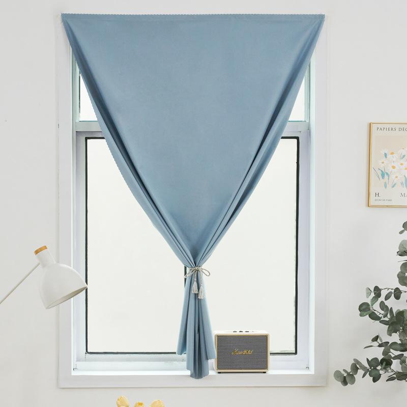 Self Adhesive Blackout Curtains Velcro No Drill Full Length Bedroom Living Room Privacy Thermal Insulated Easy Install 1 Panel