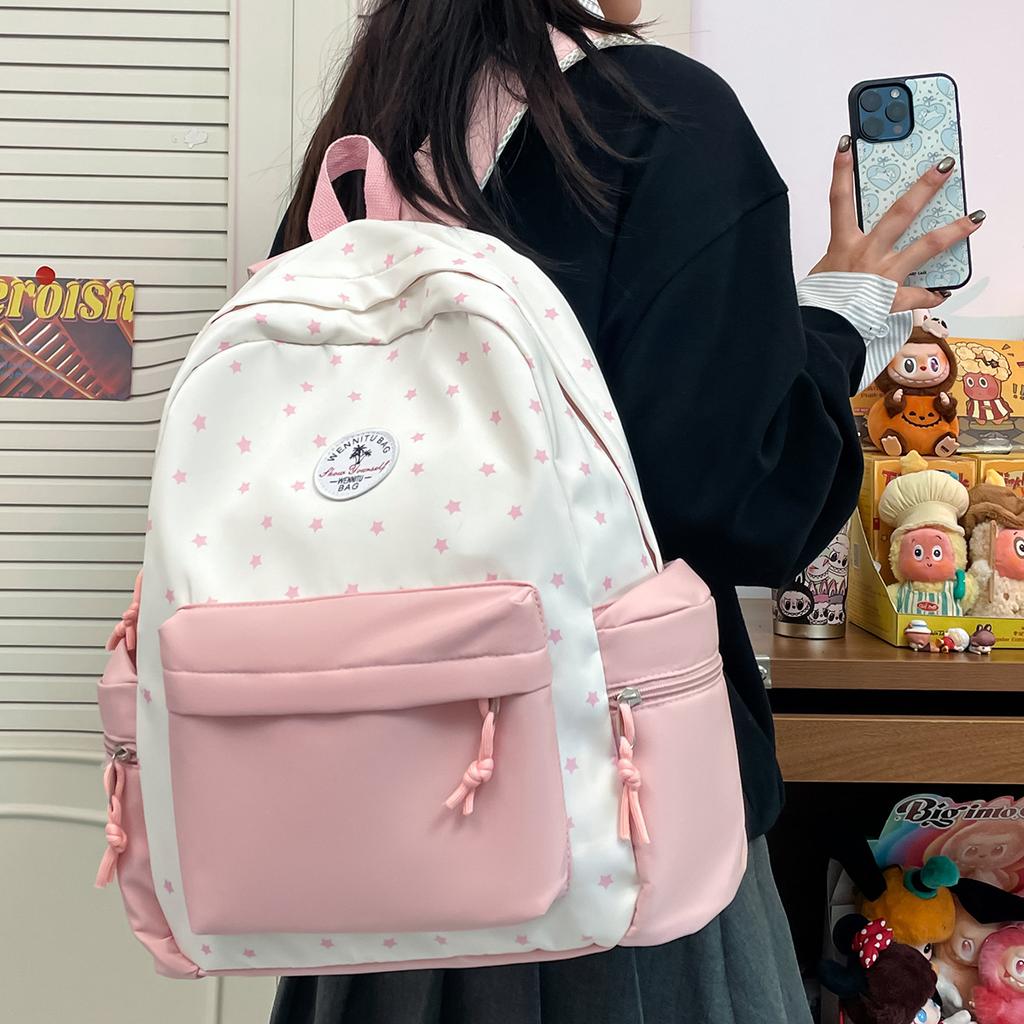Schoolbag Korean version ins high value small fresh backpack light short trip backpack junior high school college student schoolbag