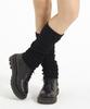 Sitipabjeu [Cp] Knitted Leg Warmers Winter Foot Warmers [Black] Daily Socks Ver.