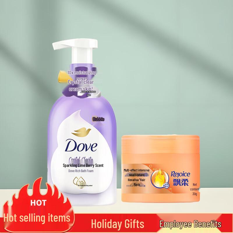 

Dove Лайм и Ягоды Пена для душа и Rejoice Маска для волос Дуэт