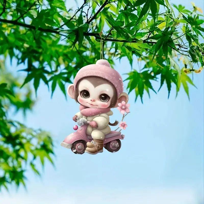 Acrylic Car Whimsical Hanging Decoration Versatile For Backpack Accessories And Home