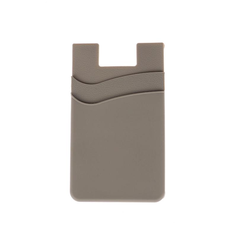 Double-Layer Silicone Mobile Phone Back Pocket Card Holder Case Pouch Adhesive Sticker Phone Back Cover Id Card Wallet Pocket