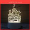 Ballon Cœur Château Céleste Veilleuse 3D Lampe de Table Créative Cadeau d'Anniversaire Style Nordique