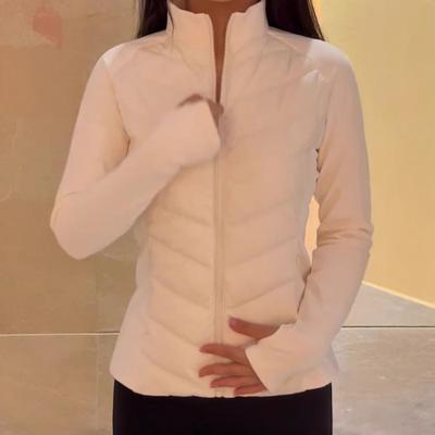 Shock-up Down Jacket Thin Slim Women's New Winter Short Rib Sports Yoga Jacket