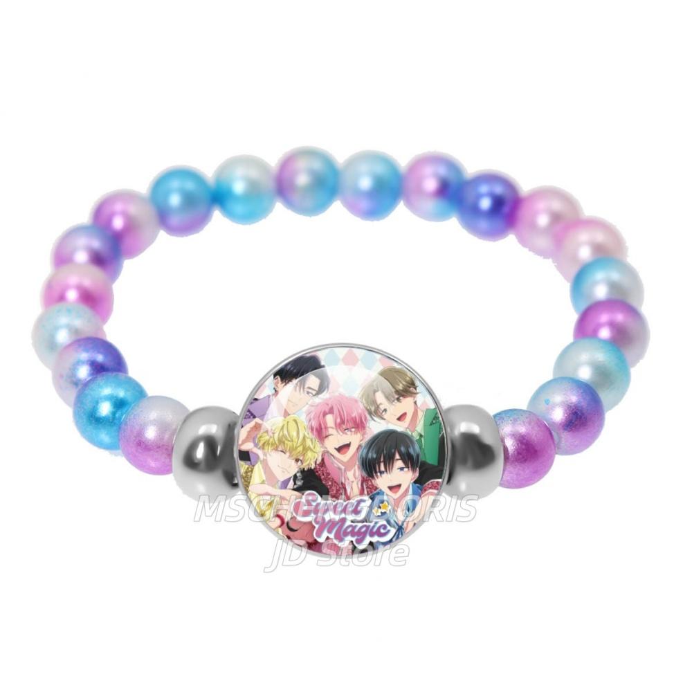 Tamon-kun Ima Docchi Anime Bracelet Fukuhara Tamon Anime Glass Cabochon Handmade Colorful Beads Bracelet Jewelry Charm Fans Gift