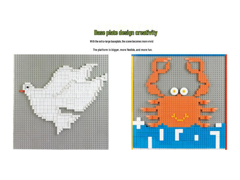 24x24 Baseplate with Rounded Corner for Building Blocks – Compatible with Major Brands