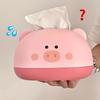 Cute Shaped Tissue Box Holder Durable Plastic Multi-Functional Desktop Organizer For Home & Commercial Use