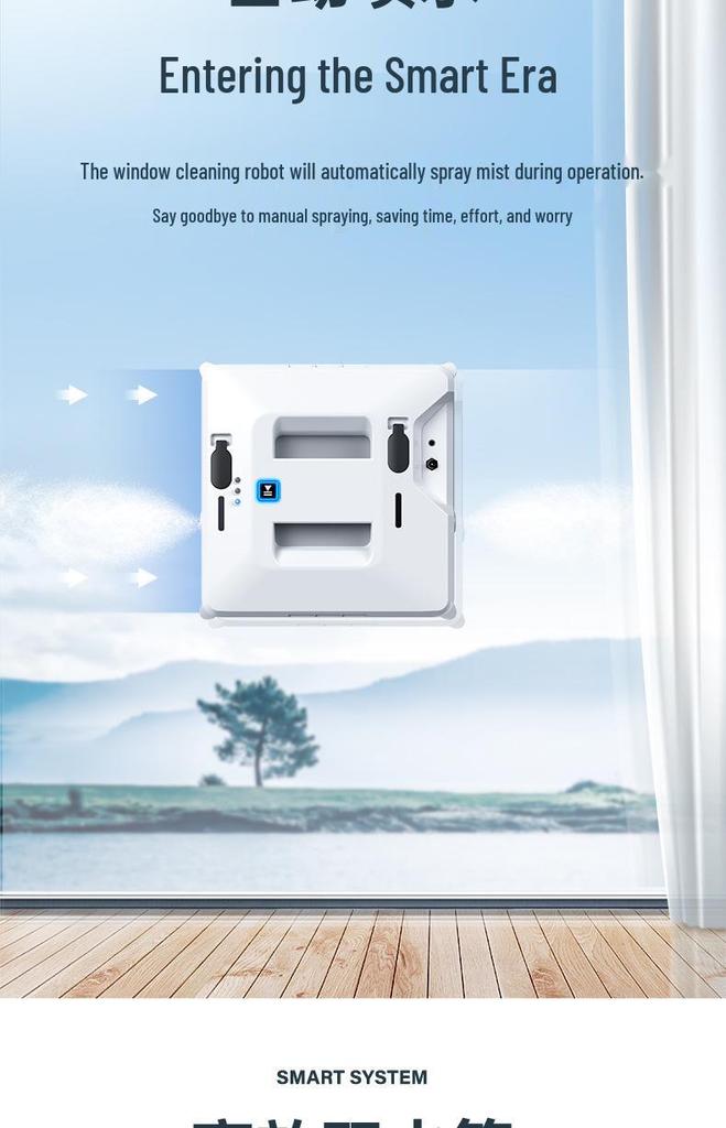 Robot Limpiacristales Eléctrico Inteligente con Mando a Distancia