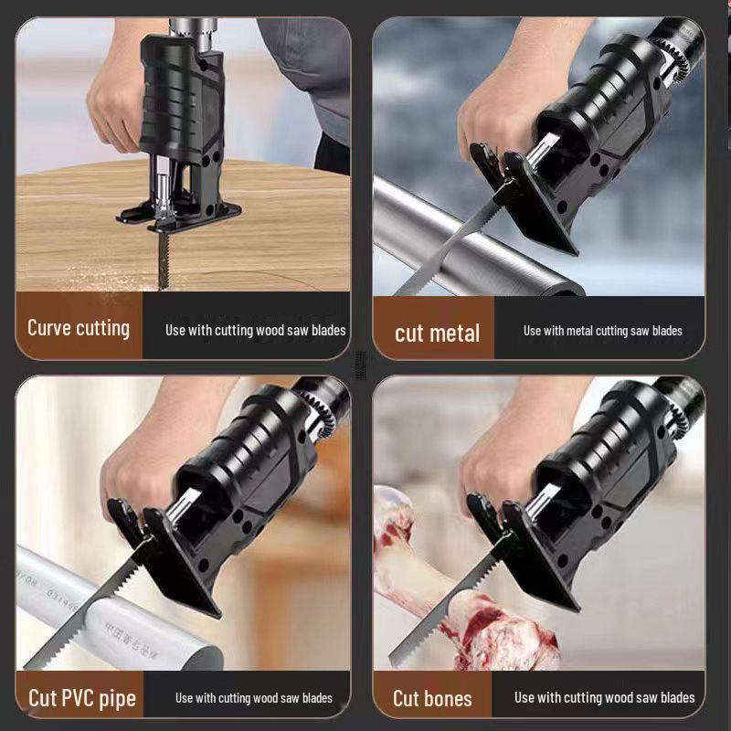 Electric Drill to Reciprocating Saw Converter: Transform Hand Drill into Curve Cutting Saw