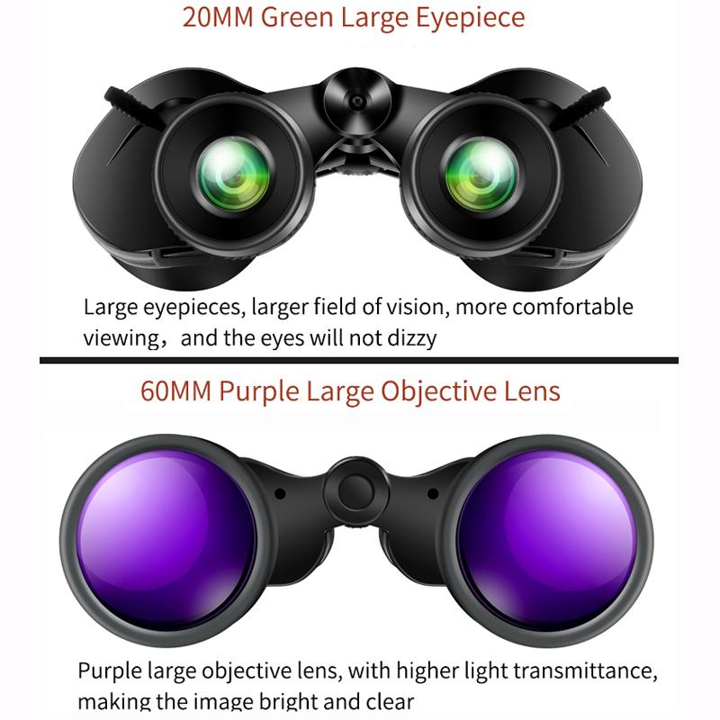 Potężna lornetka 12-36x60 Okulary polowe z zoomem Świetny ręczny teleskop do obserwacji ptaków
