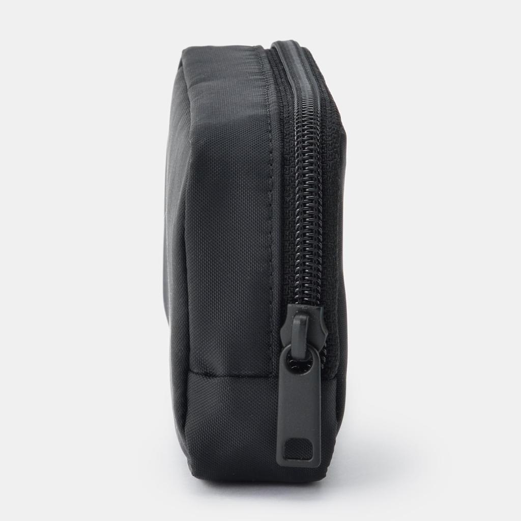 MUJI Nylon Compact Pouch Black 14×3.5×9cm