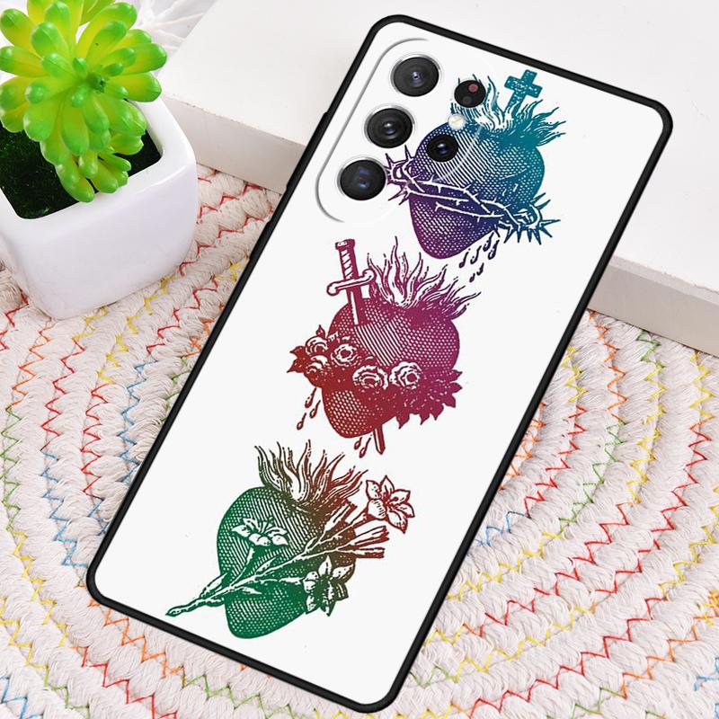 Hearts of the Holy Family Silicone Phone Case For Samsung Galaxy note 10 pro S26 S25 S24 S23 S22 S21 Plus S25Ultra Capa Cover