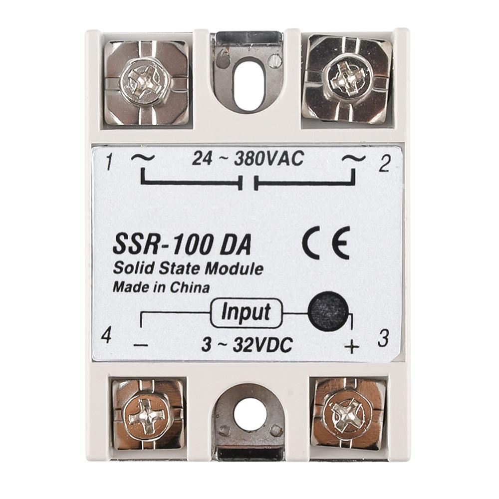 SSR-10DA SSR-25DA SSR-40DA SSR-60DA SSR-100DA Festkörperrelais DC 3-32V Steuerspannung AC 24-380V Lastspannung
