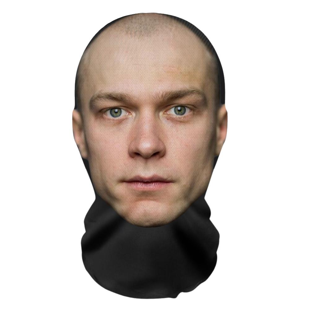 3DPattern Mesh Face Mask Head Cover Party Cosplay Props Funny Face Printed Head Scarf Famous Person Ice Silk Sunscreen Head Mask