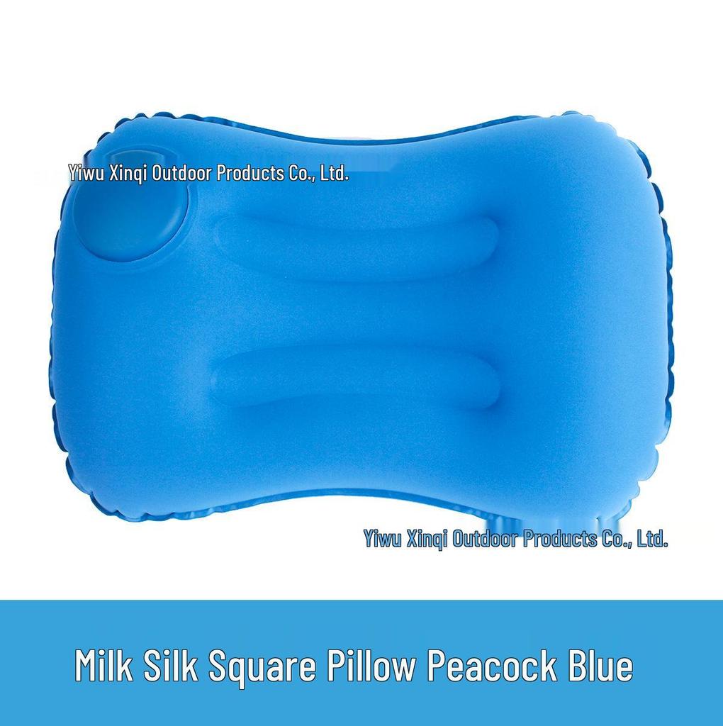 Inflatable U-Shaped Velvet Neck Pillow - Travel Essential, Foldable & Portable