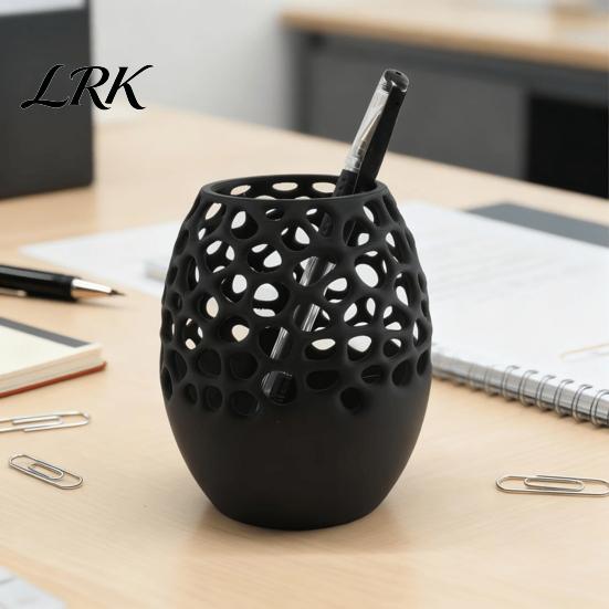 Modern Honeycomb Pen Holder Holder, 3D Printed Hollow Design Container, Stylish Desk Organizer for Pencils Makeup Brushes