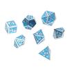 7pcs Polyhedral Dice Set Clear Number Metal Glossy Odorless Table Board Game Dice for Role Playing