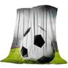 Soccer Ball Sport Football Print Blankets Coverlet Throw Cover Fleece Comfort Warm Flannel Blanket for Indoor Couch Home Decor