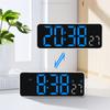 Multifunctional Digital Clock LED Display with 2 Alarms Temperature Monitors and Date for Students and Professional